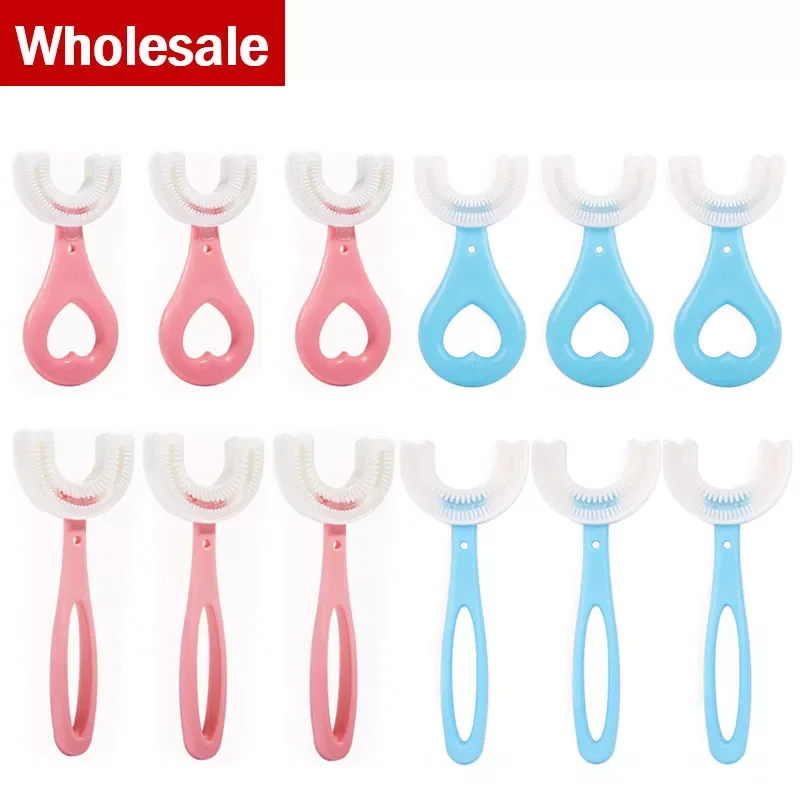 

Wholesale New Children'S Infant Toothbrush U Silicon Toothbrush Mouth-Cleaning Manual Cartoon Pattern Hand-Held Version 2-12