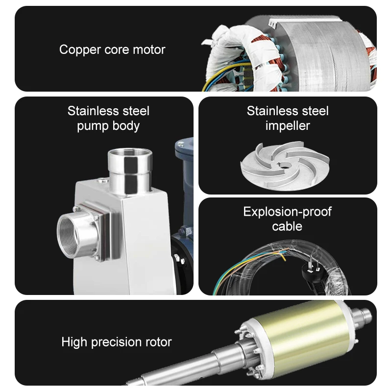 Самовсасывающий насос из нержавеющей стали 316 устойчивый к коррозии химической