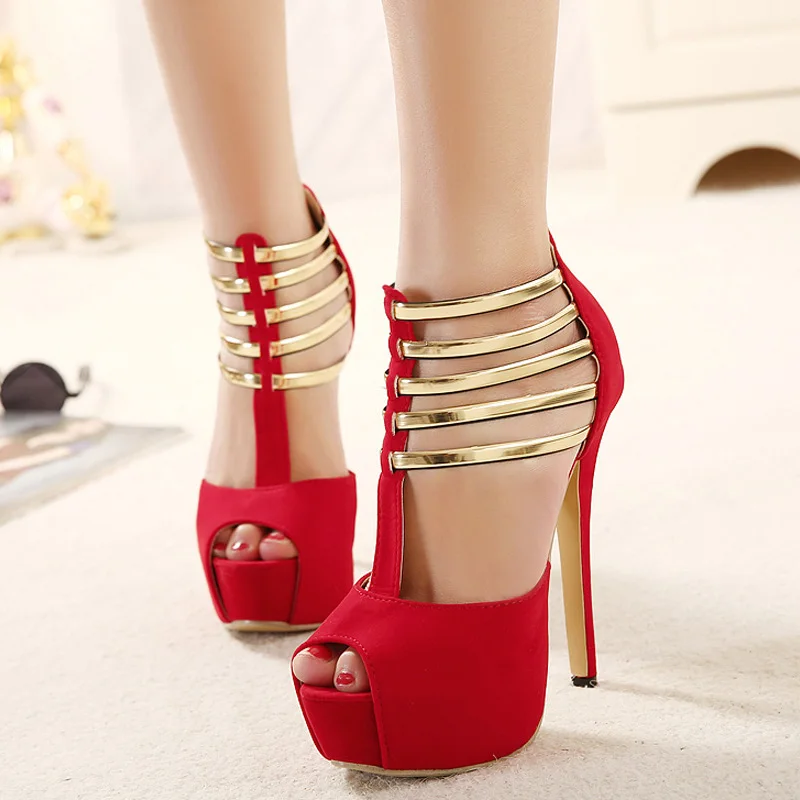 

Sexy High Heels Womens Shoes Platform Peep Toe Wedding Women Pumps Woman Heel Tacones Mujer Size
