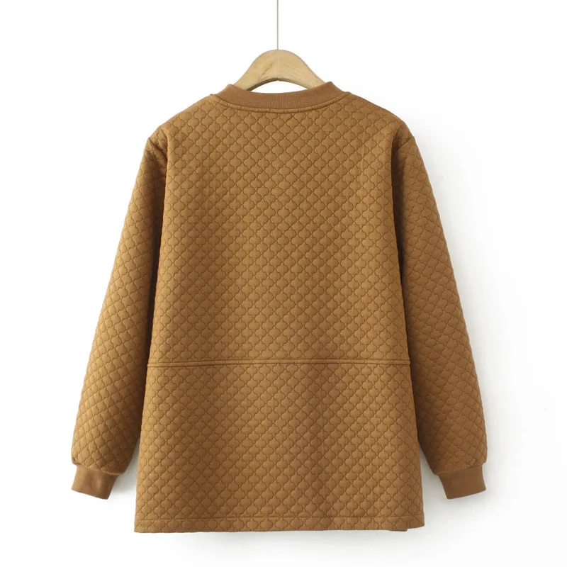 2023 Осень Женщины Одежда Плюс Размер Куртка Повседневная Мерсеризованный Хлопок