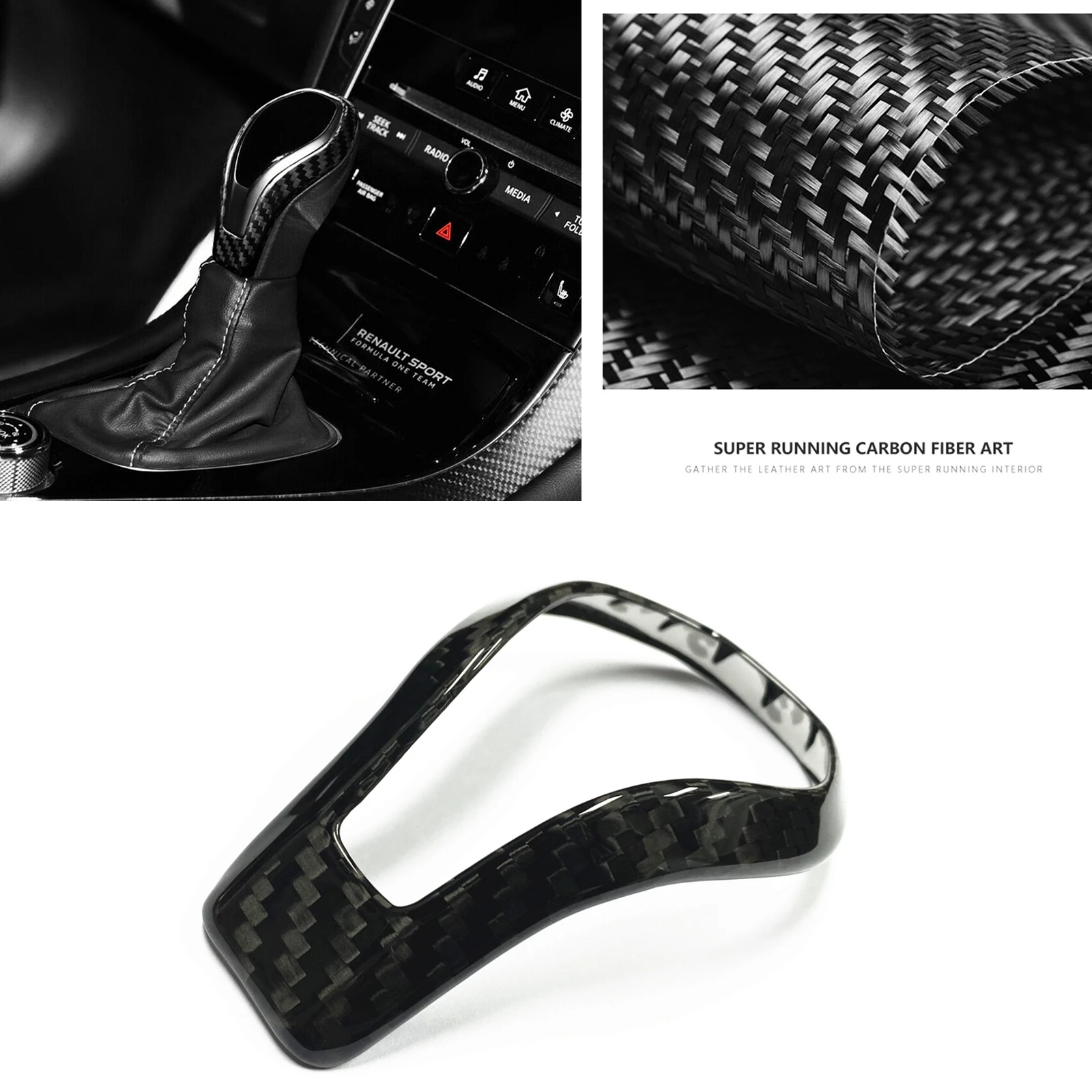 

For Infiniti Q50/Q50L QX60 Q60 QX80 2016-2022 Carbon Fiber Car Gear Shift Head Knob Cover Shifter Handle Shell Decoration Kit