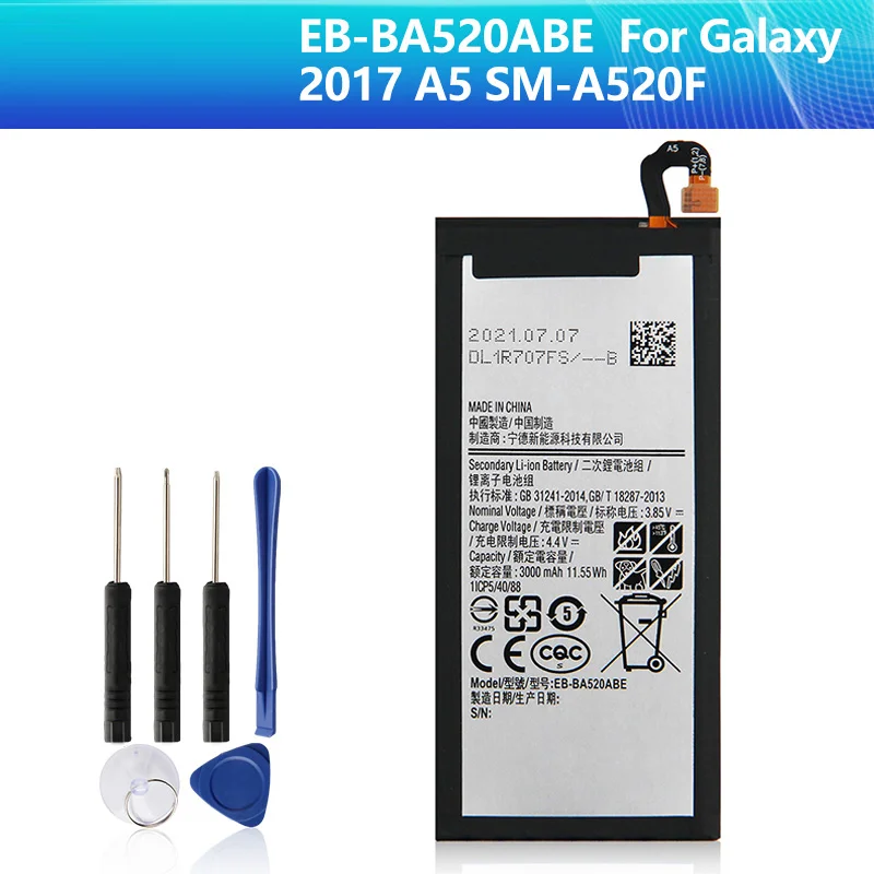 Replacement Battery EB-BA520ABE for Samsung GALAXY A5 2017 A520 SM-A520F 2017 Edition A520F 3000mAh Mobile Phone Battery