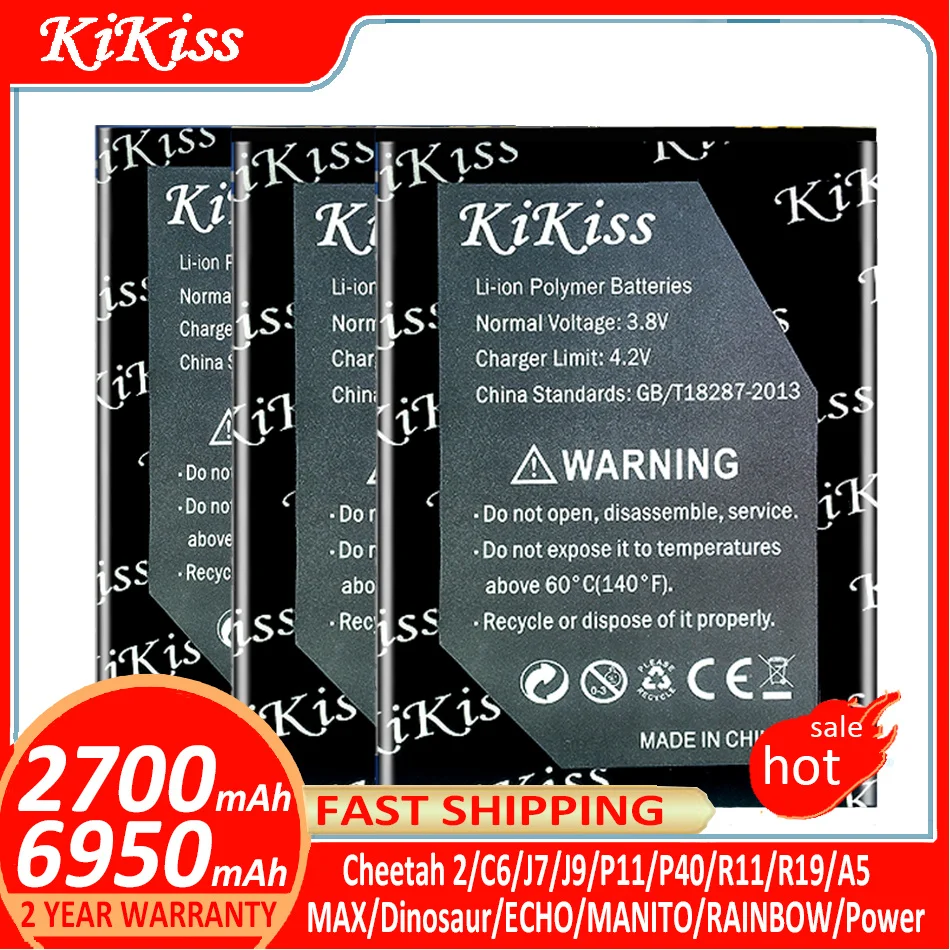 

KiKiss Battery For CUBOT MAX/Dinosaur/ECHO/MANITO/RAINBOW/Power/Cheetah 2 Cheetah2/C6/J7/J9/P11/P40/R11/R19/A5 batteries