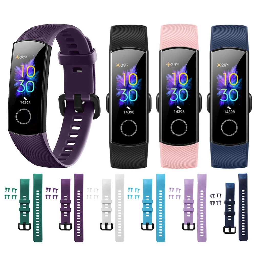 

Colorful Silicone Wristbands Watch Band Replacement Strap Smart Watch Bracelet Strap For Honor Band 5 4