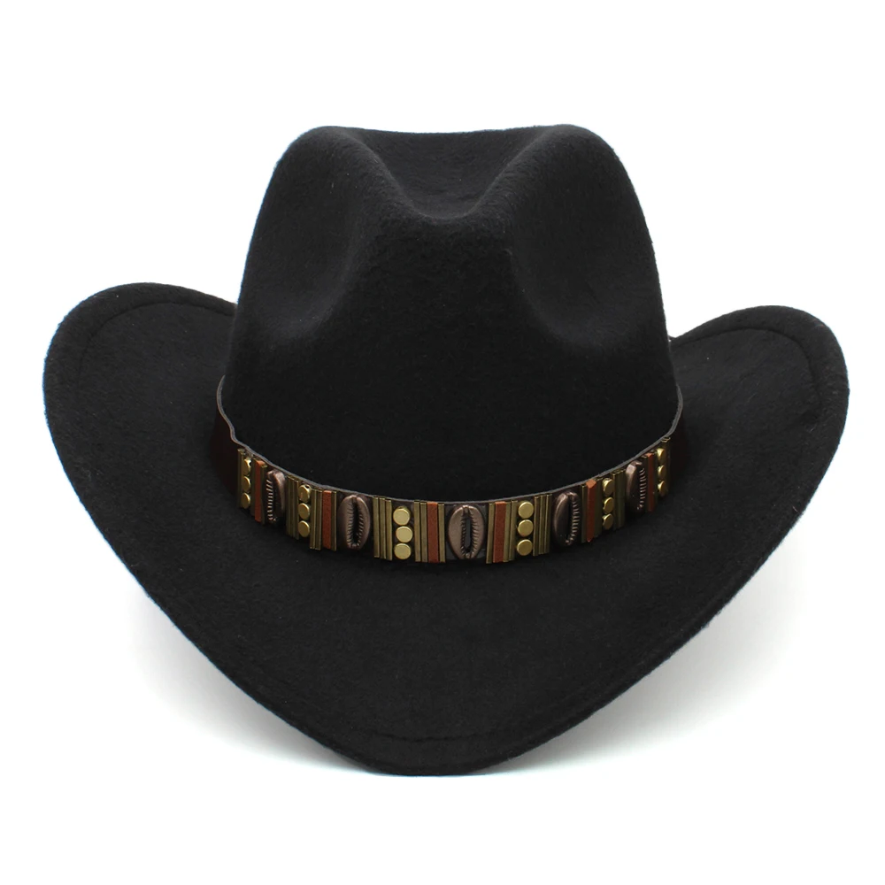 Мужская/Женская/Детская шерстяная ковбойская шляпа 3 размера |