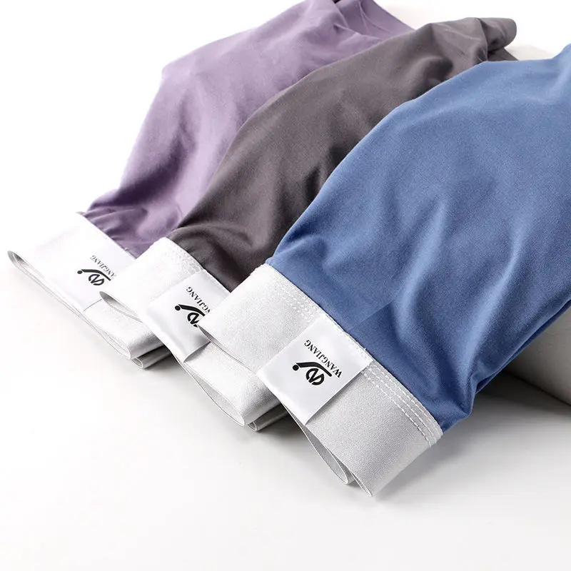 Underwear Men's Flat Angle Pants Belt Penis Hole Pure Cotton Men's Sexy Breathable Modal Bullet Separation Boxer Sports Shorts