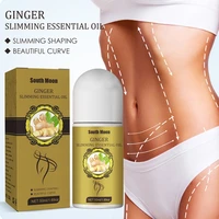 50ml ginger fat burning massage roller body slimming essential oils shapping beautiful curve herbal plaster slim products