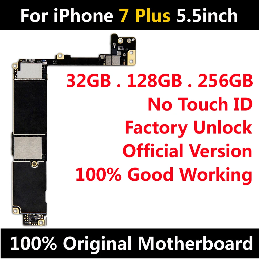 Разблокированная материнская плата 32 ГБ/128 ГБ/256 ГБ для iphone 7 Plus логические платы