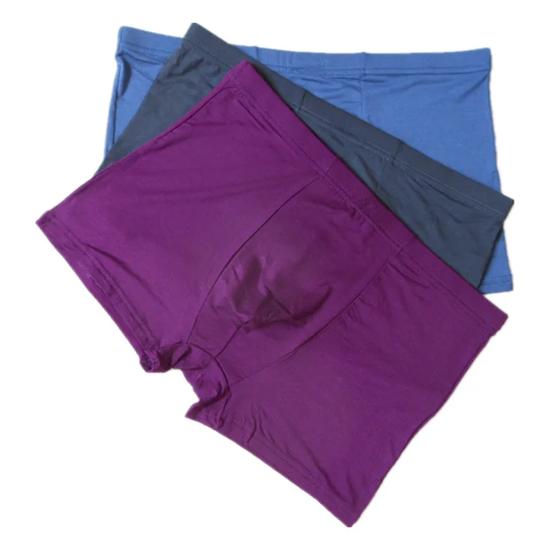 

Underwear Bamboo Fiber Soft comfortable Good Elasticity Plus Size Shorts boxers Pants Underwears Blue Purple