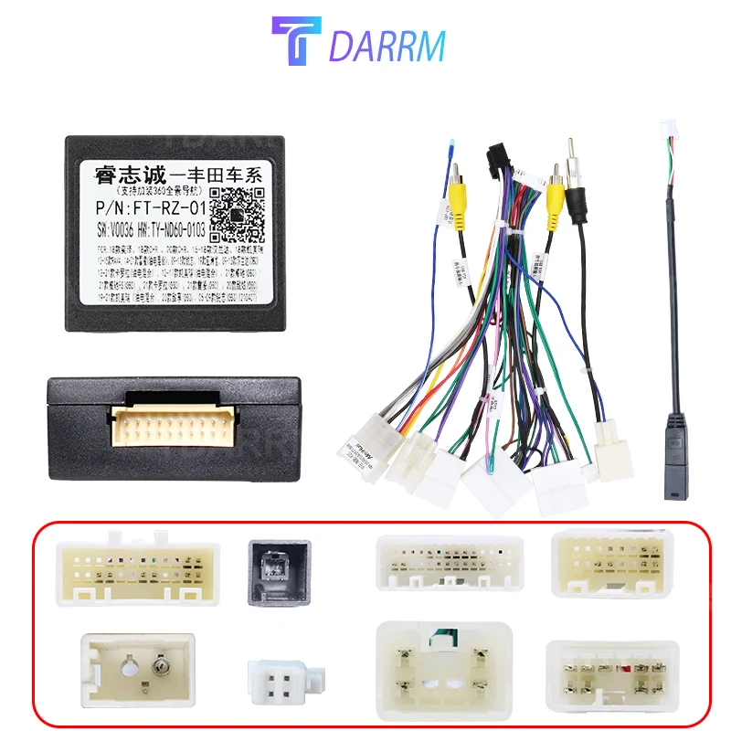 

Для Toyota Corolla Camry RAV4 Highlander Hilux Reiz CAN жгут проводов шины 16-контактный разъем Android система радиоантенны кабель адаптер