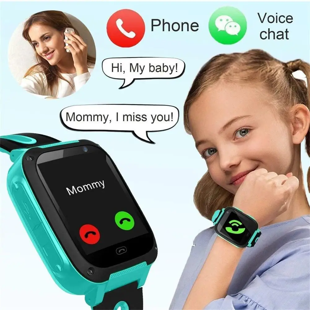 S4 Kids Smart Watch SOS Waterproof Video Camera Sim Card Call Phone Smartwatch With Light Child Watches For IOS Android Boy Girl