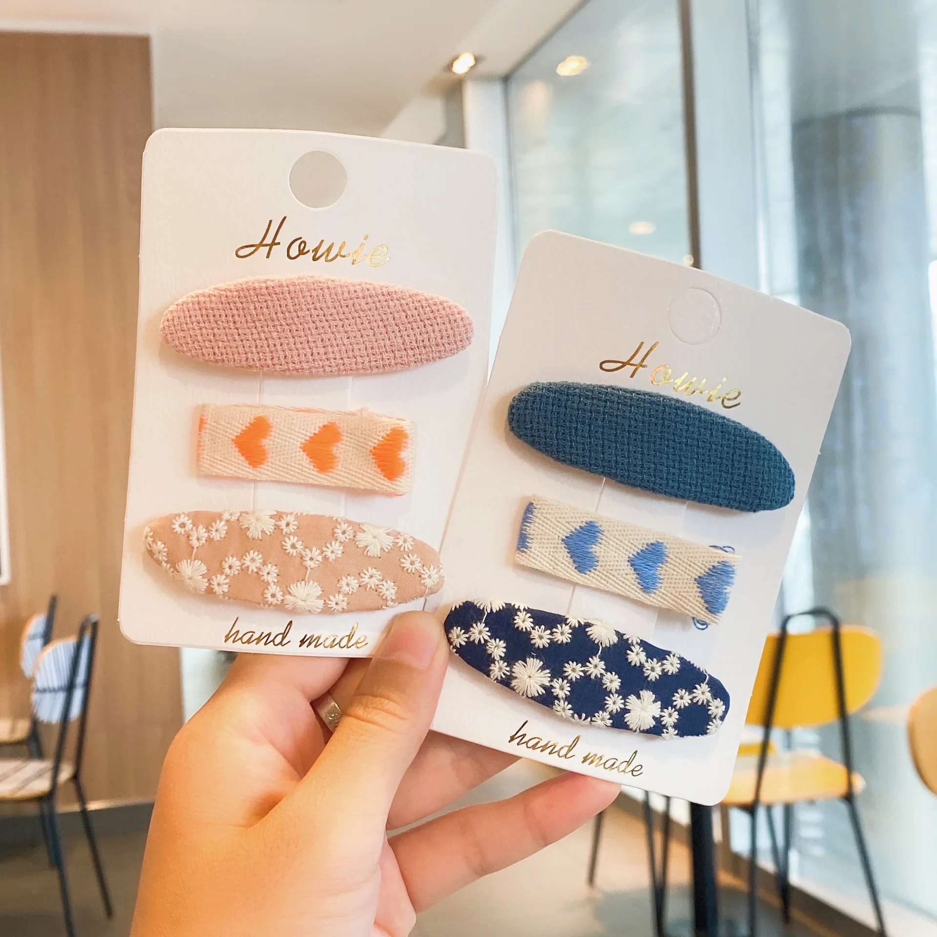 

New Hotsale 3pcs/set Children Hair Clips Cartoon Flower Baby Hairgrips Snap Metal Barrettes Hair Accessories WLC012