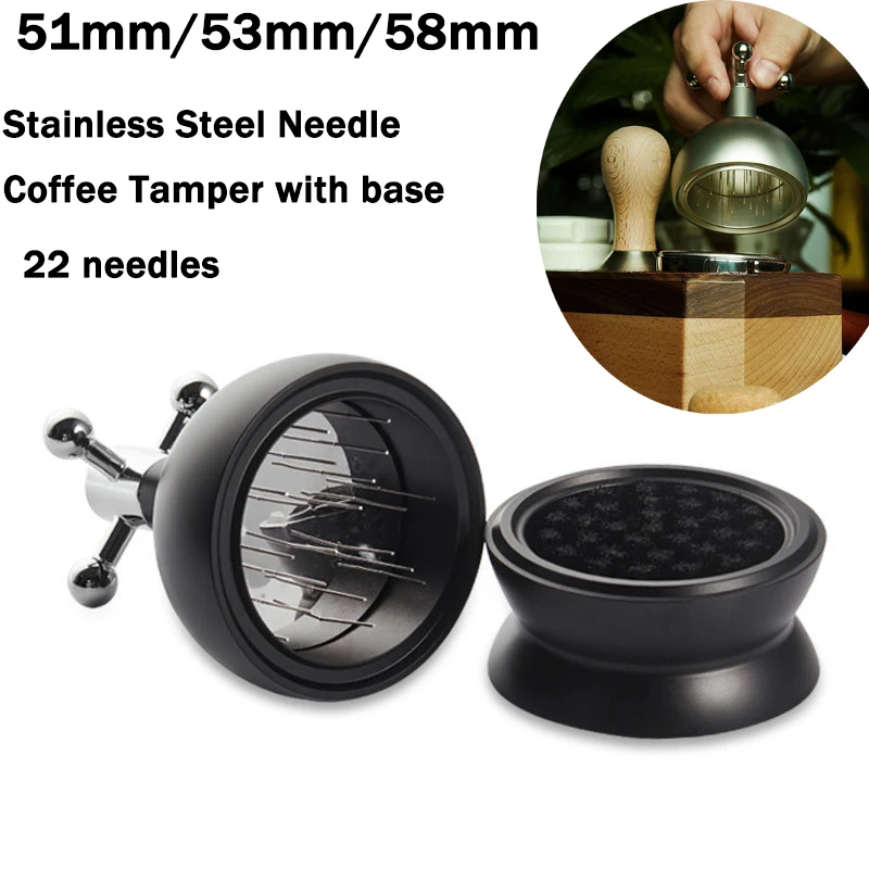 

Дистрибьютор для выравнивания кофейного типа из нержавеющей стали, 51 мм/53 мм/58 мм, инструмент, стальная игла, дистрибьютор для темпера, игла для кофейного порошка