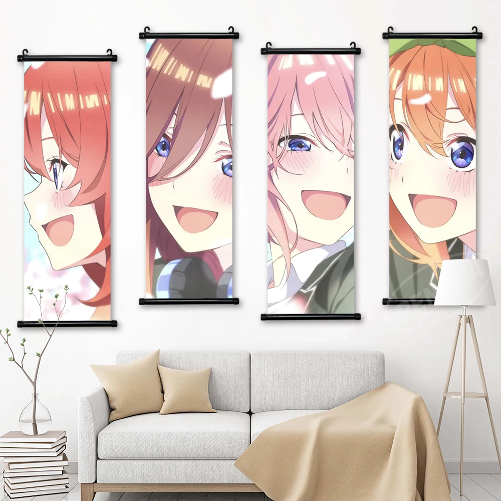 

Wall Art Hanging Painting The Quintessential Quintuplets Poster Canvas Print Picture Home Decoration Scroll Bedside Background