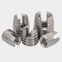 510pcs m2 to m6 galvanized stainless steel threaded inserts metal thread repair insert self tapping slotted screw threaded