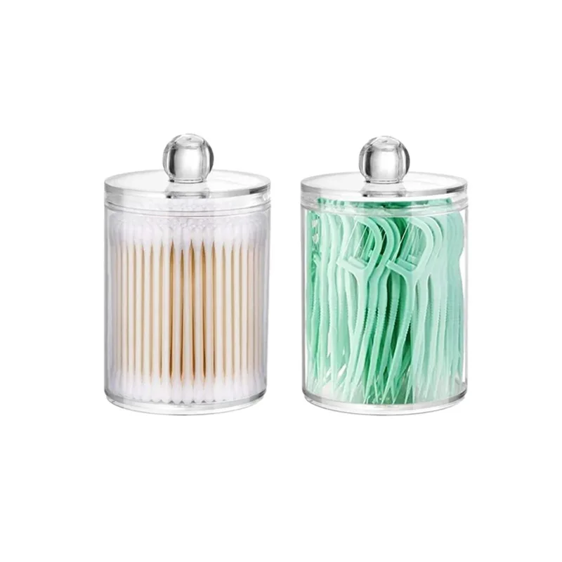 

Multifunctional Round Container Cotton Swab Storage Box Makeup Cotton Pad Storage Bag Jewelry Storage Box Candy Jar