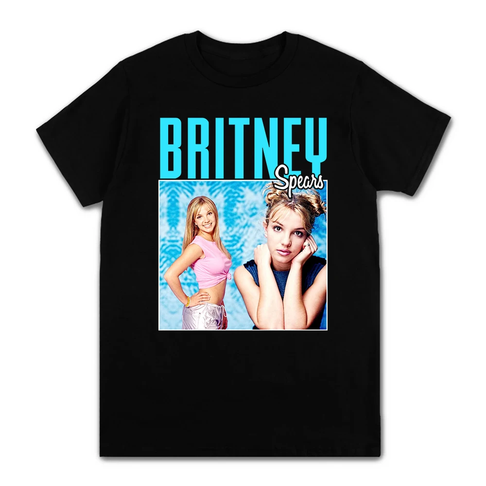 

Britney Spears Beautiful Photo Graphic Print Men's Black T-shirt Hipster Cotton Casual Tshirt Men Harajuku Short Sleeve Tops Tee