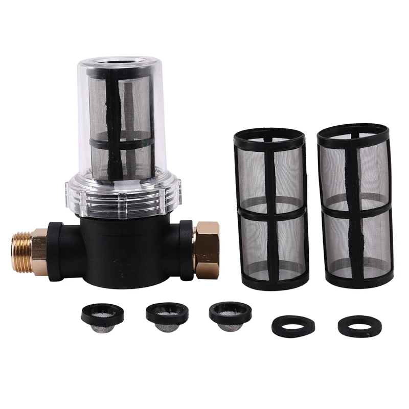 

3/4Inch Garden Hose Filter For Pressure Washer Inlet Water, Sediment Filter Attachment For Outdoor Gardening Water Inlet Filter