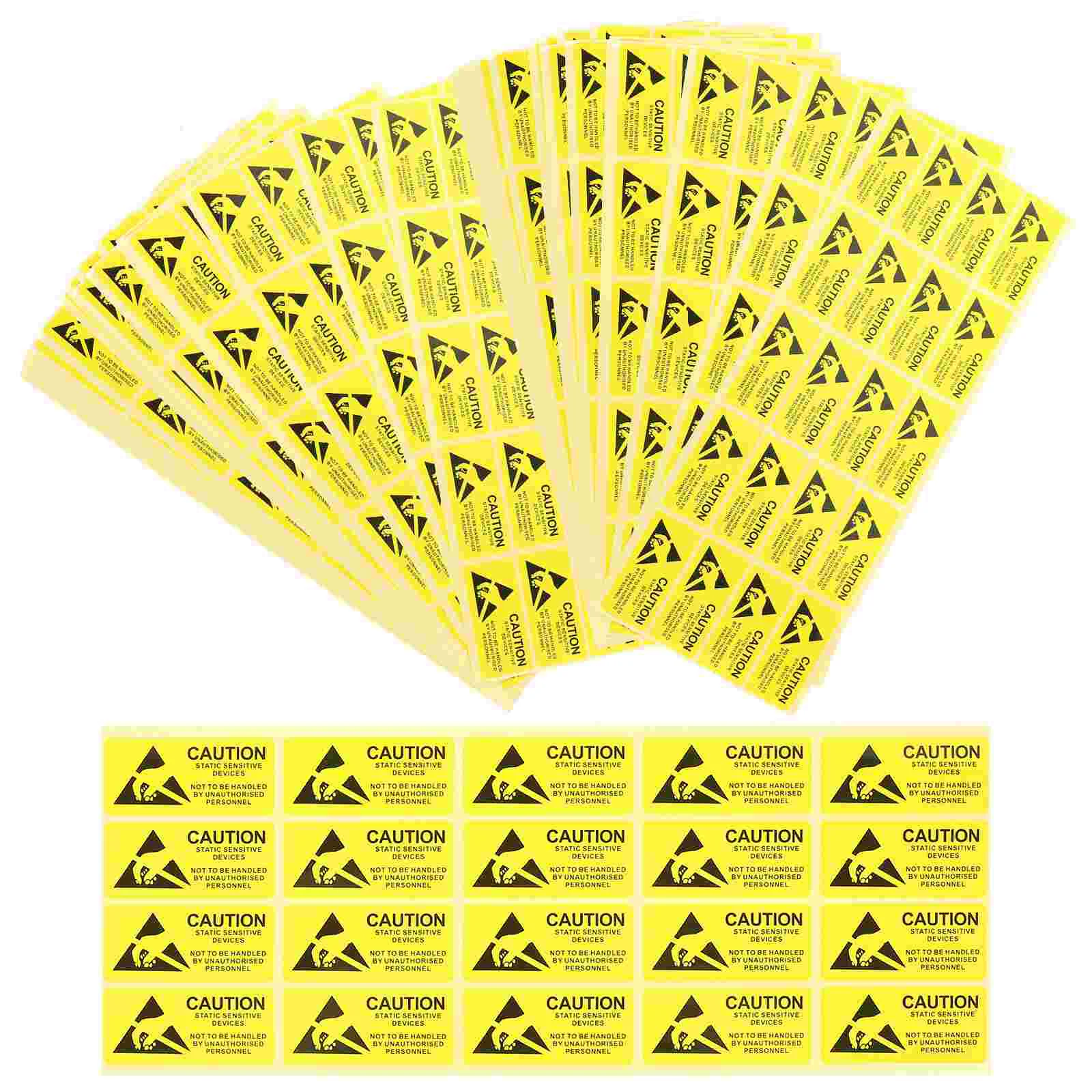 

450 Pcs Sticker Labels Wall Shop Decals Static Electricity Wallpaper Warning Sign