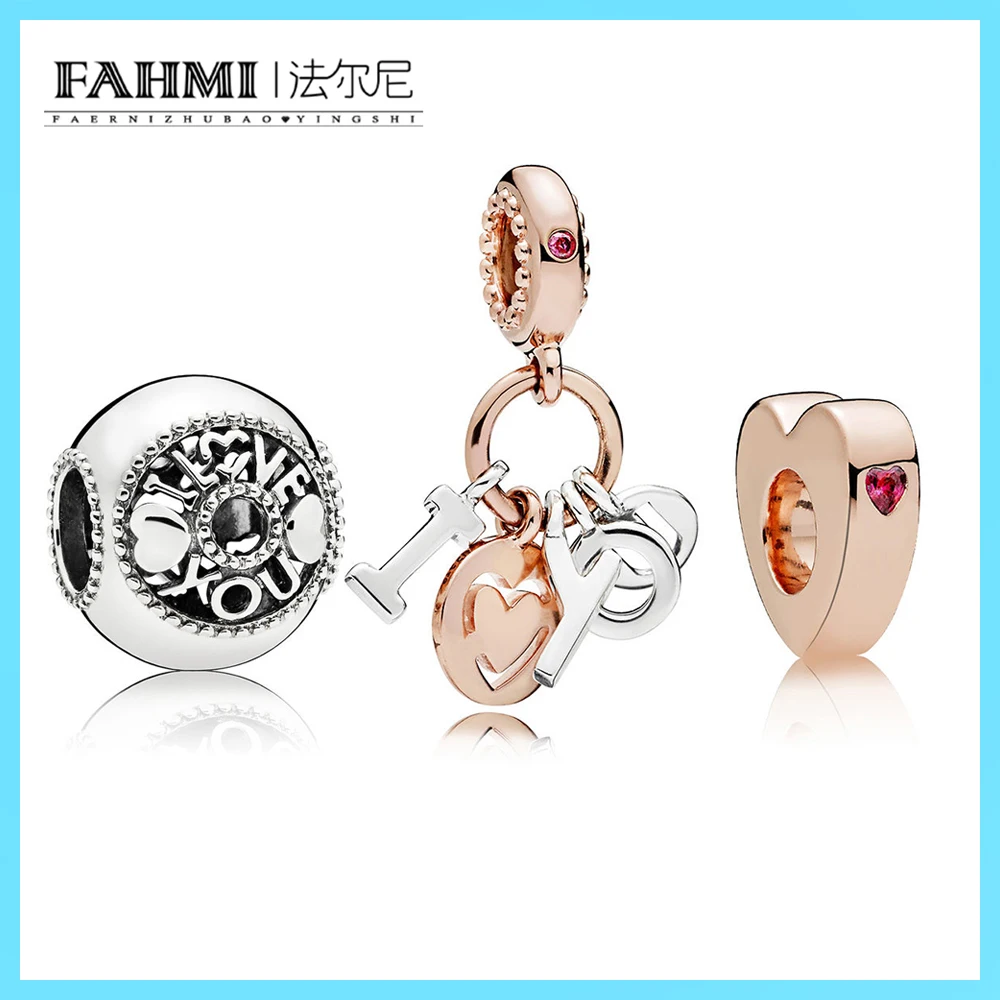 

FAHMI 925 sterling silver 2018 new romantic love charisma beads for DIY bracelet bracelet silver jewelry gift