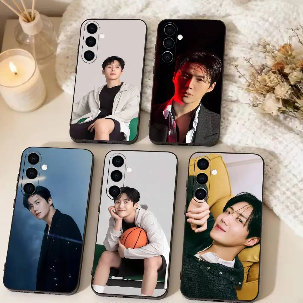 Фото Чехол для телефона с изображением актера Ким Сон-хо для Samsung Galaxy A73, A72, A71, A70, A53, A52, A51 и других моделей, мягкий черный чехол №1