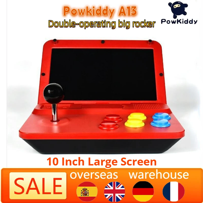 

2023 Powkiddy A13 10-дюймовый большой экран, съемный джойстик, игроки в стиле ретро, Мини-Игровой Автомат высокой четкости в стиле ретро, подарок