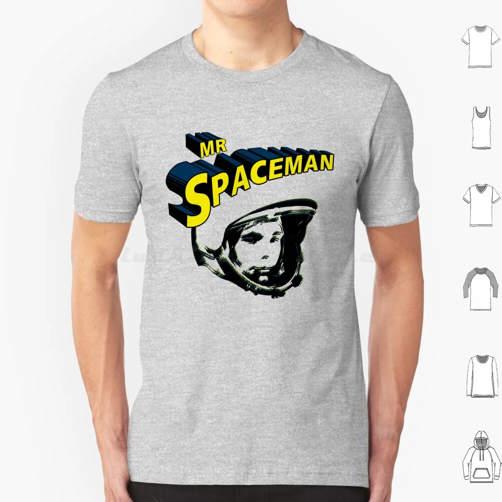 Фото Футболка Super Spaceman, большой размер, 100% хлопок, космонавт, супергерой Гагарин, астронавт №1