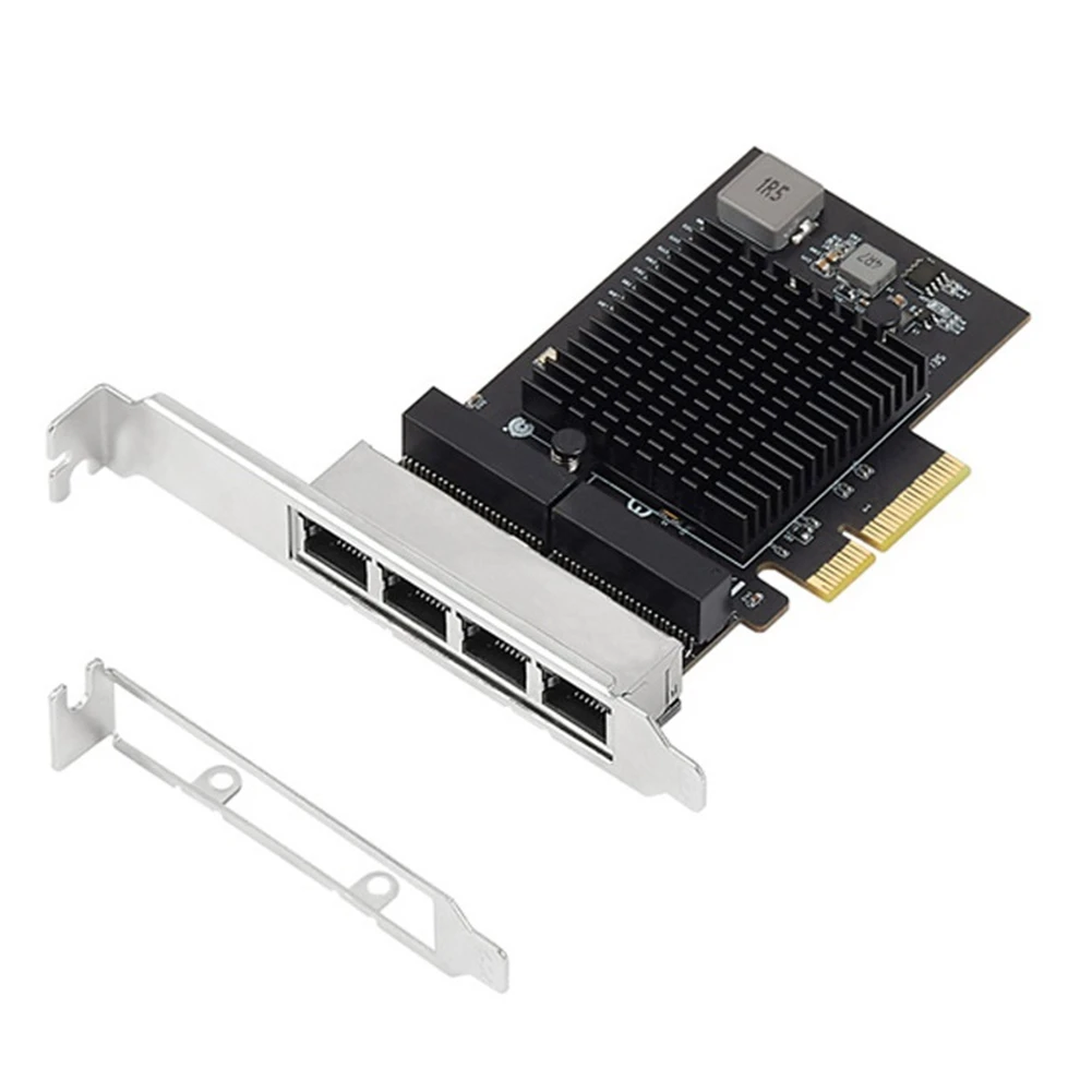 

IOCREST 2.5G 4 Port PCIe RJ45 Lan 10/100/1000/ 2500Mbps RTL8125B Chip Quad Server 2.5 Gigabit Ethernet Wired Game NIC