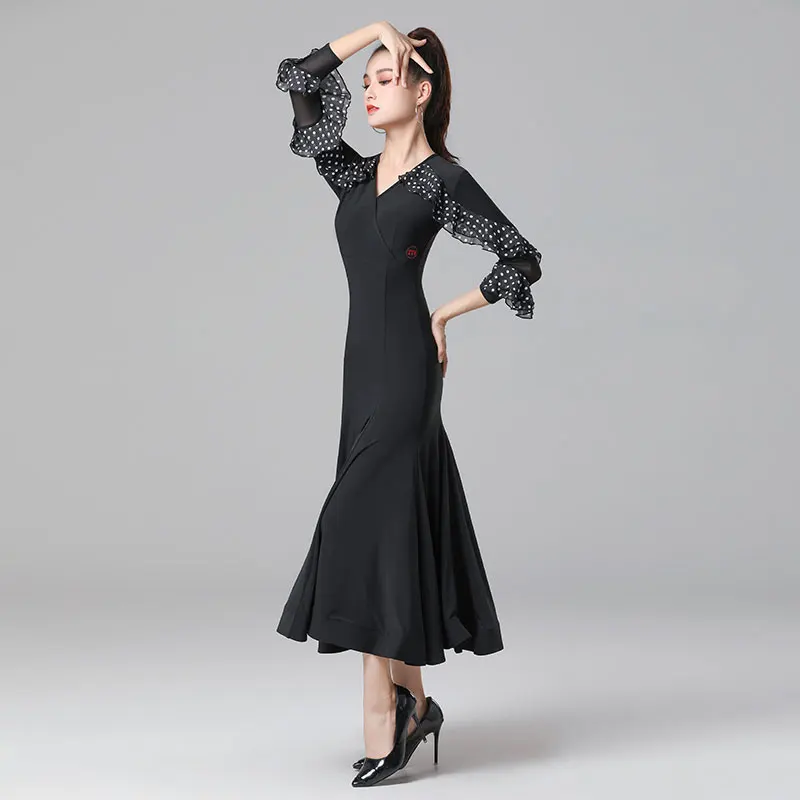 

2022 Newest Women National Standard Dance Dress High-grade Waltzballroom Dance Costumes Db537