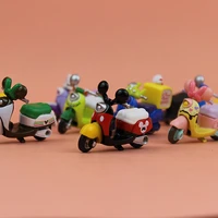 disney mickey minnie alloy car toys for kids cartoon figure mickey donald duck mini motorcycle ornament model boy birthday gifts