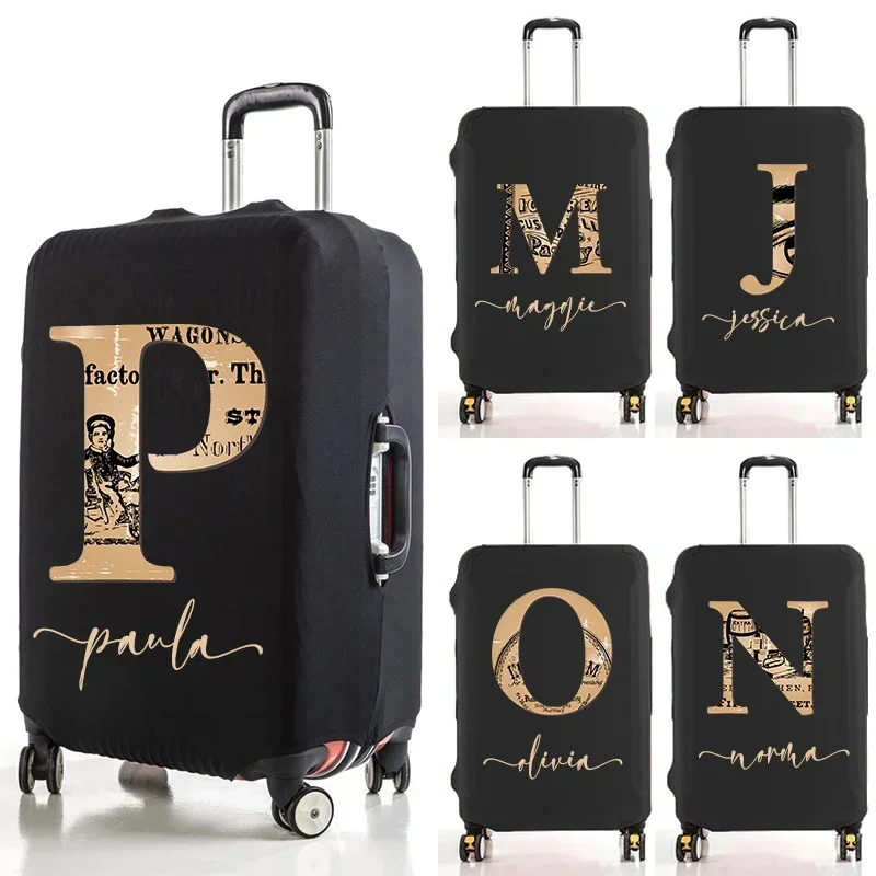 

Индивидуальный коричневый Чехол для багажа с надписью, защитный чехол, пыленепроницаемый, плотный, эластичный, подходит для «18-32», аксессуары для путешествий