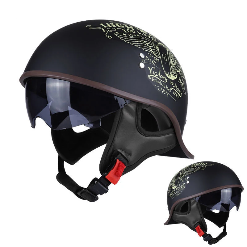 

Motorcycle Riding Helmet Vintage Retro Half Motocross Capacete Open Face Casco Moto Motorbike Moto Helmet Racing Helmet Moto