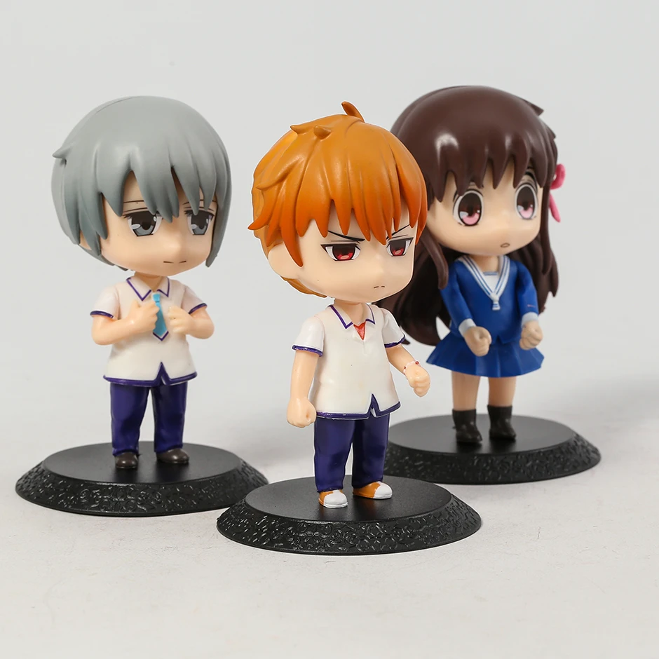 

3 шт./компл. Фрукты корзина Honda Tohru Sohma Kyo Yuki аниме Q версия ПВХ Фигурки игрушки куклы подарок