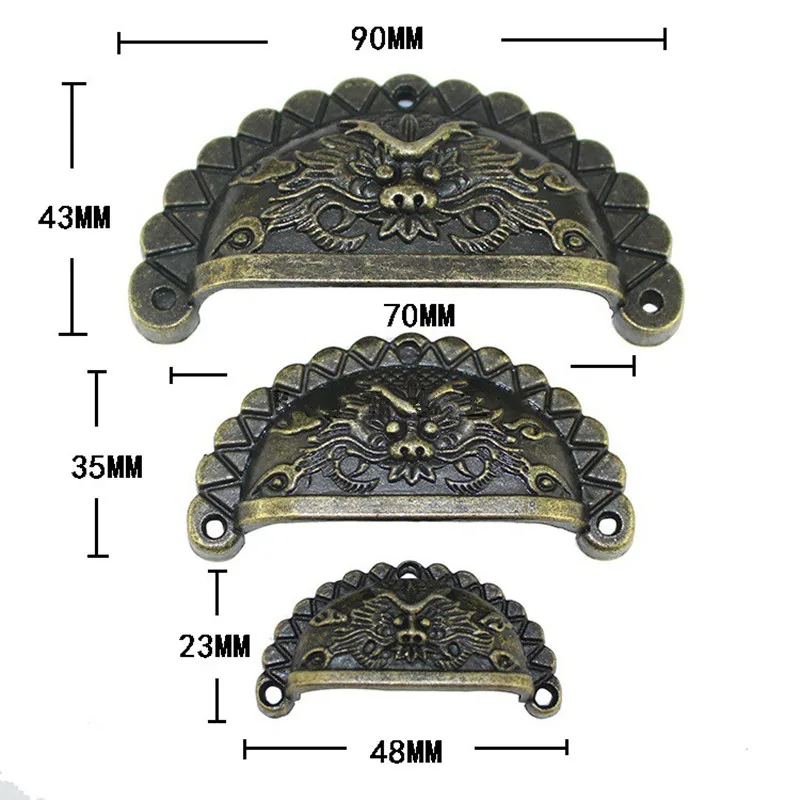 

Zinc Alloy Shell Handles Packaging Household Hardware Antique Faucet Semicircle Knobs