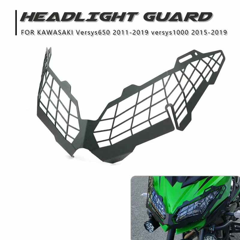 

Motorcycle Headlight Head Light Guard Protector Cover for KAWASAKI VRESYS 650 2011-2019 VERSYS 1000 15-19
