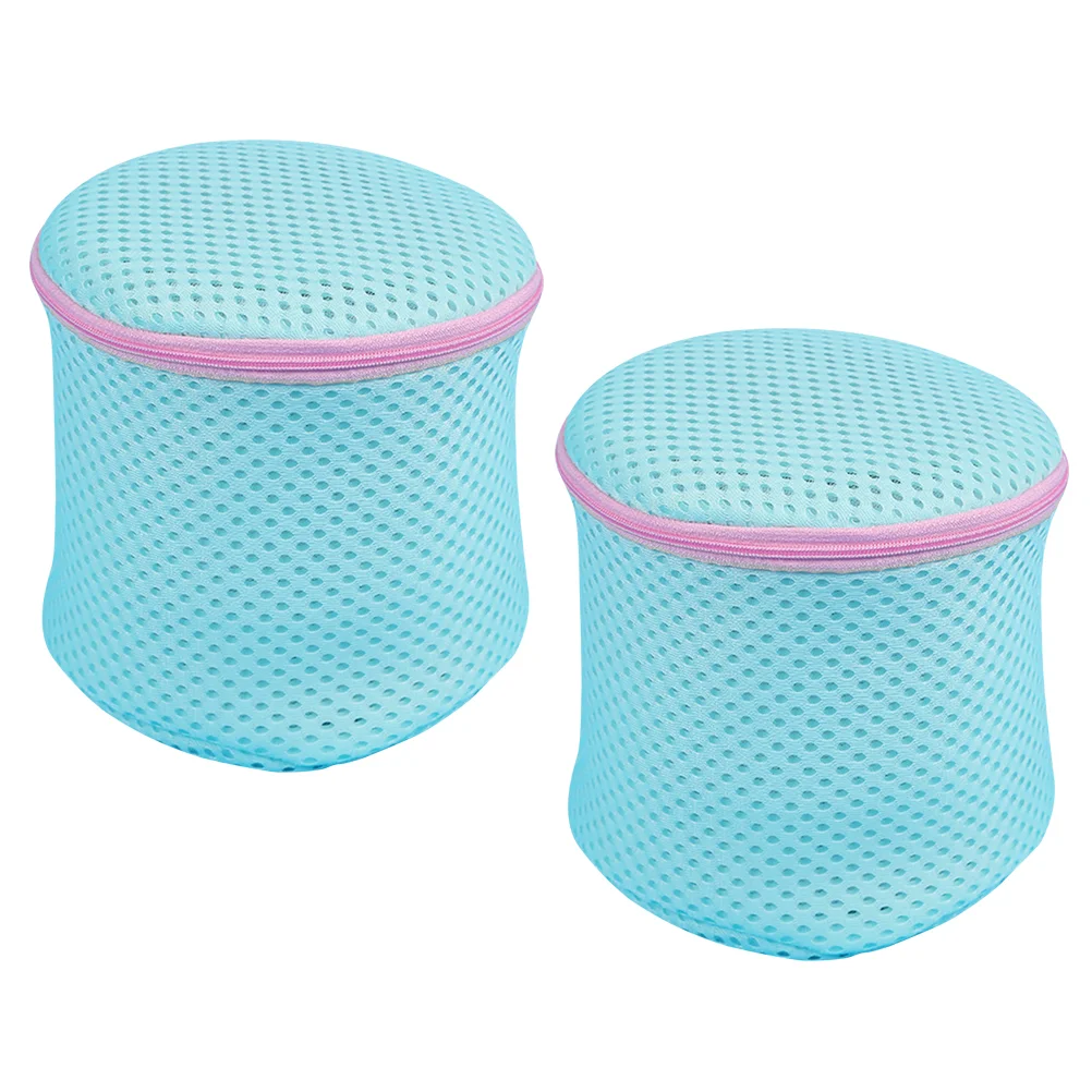 

2pcs Thicken Protection Bag Underwear Washing Bag Zipper Laundry Bag
