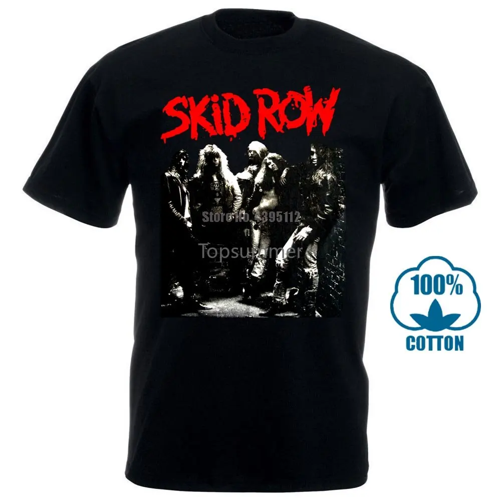 Free Shipping 2018 Skid Row Skidrow Cinderella Alice Cooper New Black T Shirt Printed T Shirt Men T Shirt Casual Tops