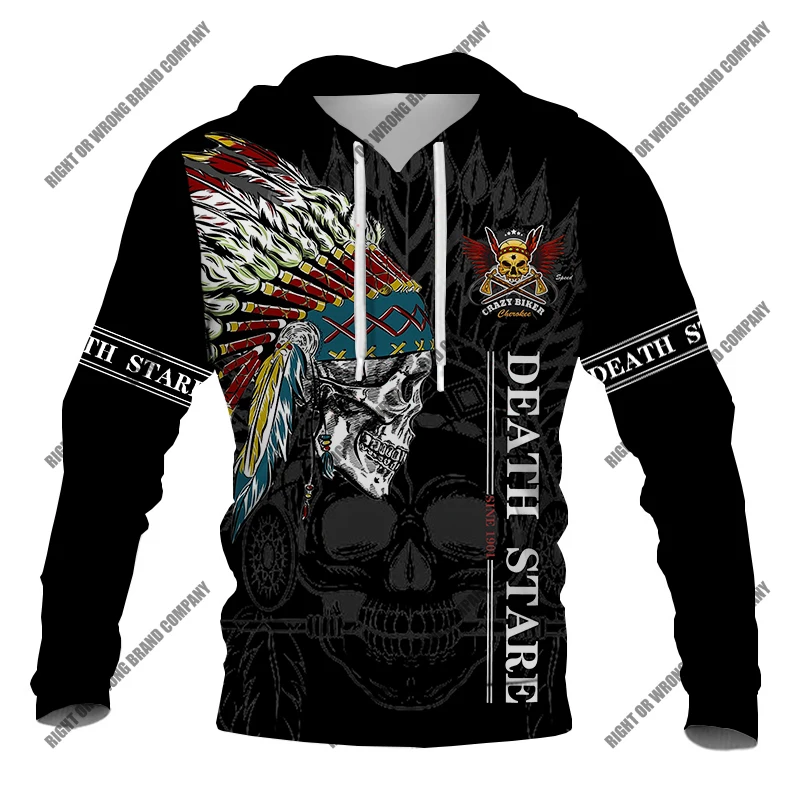 Модный пуловер Lndian с изображением черепа женская верхняя одежда уличный в стиле