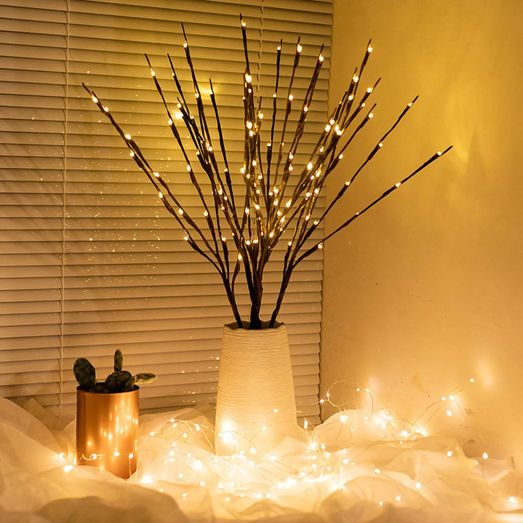 

LED Artificial Tree Willow Branch Light Battery Decorative Wedding