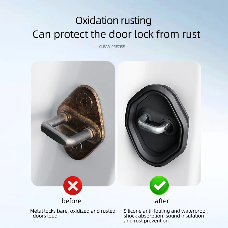 Для Toyota C-HR Highlander Carmy Yaris L Corolla RAV4 Avalon Alphard Tundra силиконовая пряжка дверного замка