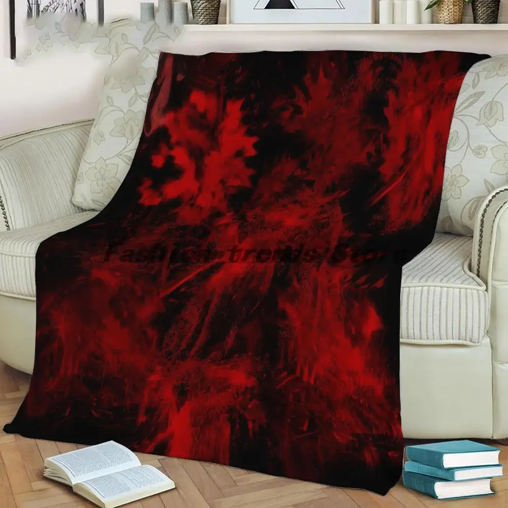 

The Art of Blood 3D Print Plush Throw Blanket Sherpa Fleece Bedspread Soft White Blanket Bedding Square Picnic Wool Blanket Home