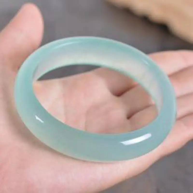 

Send Certificate Light Blue Jade Bangle Women Fine Jewelry Accessories Genuine Certified Jades Stone Bangles Jadeite Bracelet