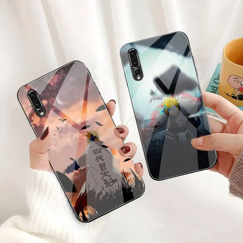 

Anime Naruto Minato Namikaze Phone Case Tempered Glass For Huawei P30 P20 P10 lite honor 7A 8X 9 10 mate 20 Pro