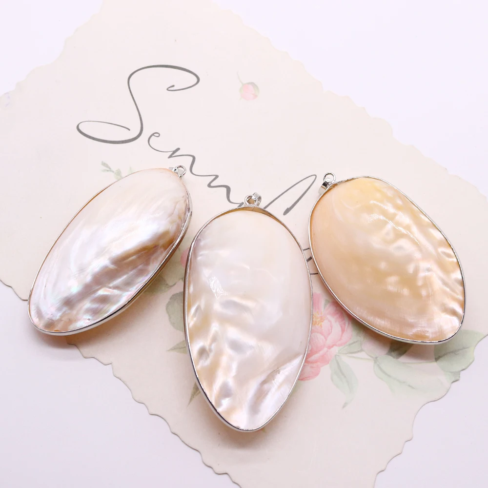 Кулон в виде ракушки из натуральной пресноводной 40 мм