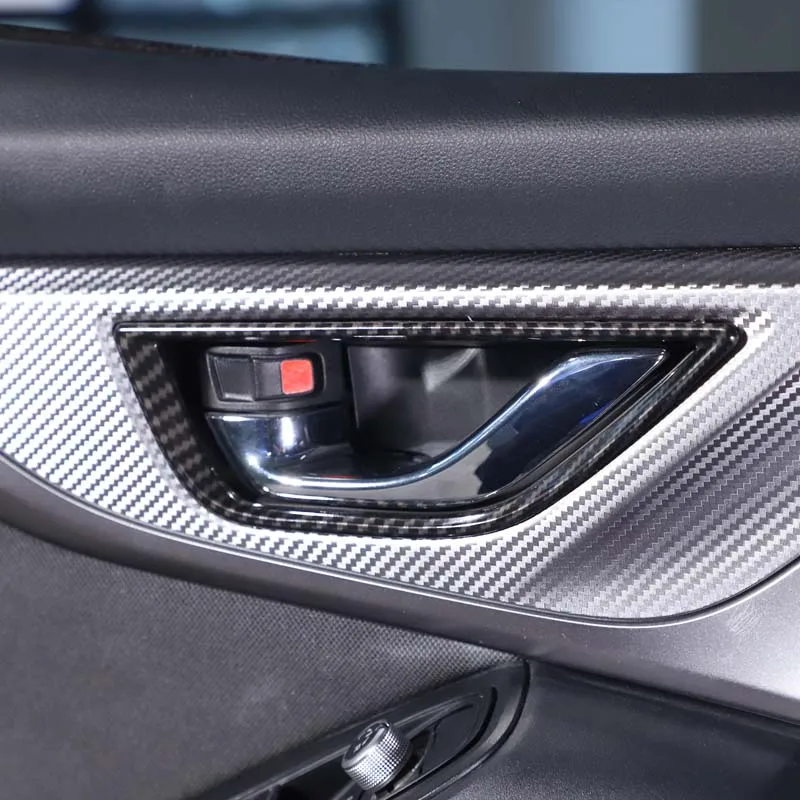 

Для Subaru WRX 2021-2023, стильная внутренняя ручка из АБС-углеродного волокна для автомобильной двери, декоративная наклейка, аксессуары для интерьера