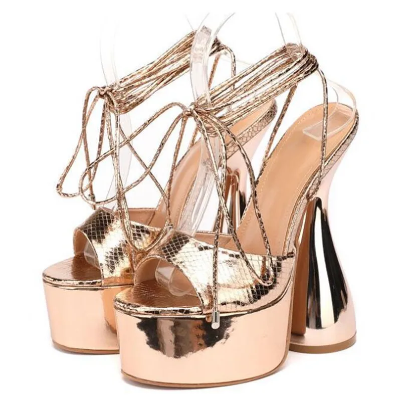 Сандалии женские на ультратонком каблуке 14 см шлепанцы для трансвестита