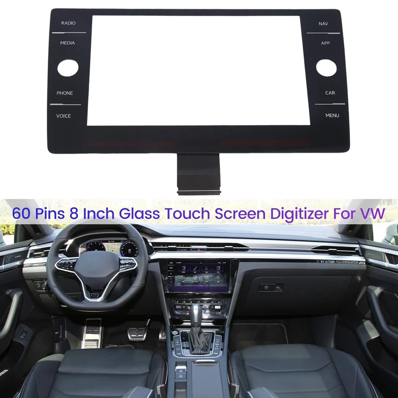 60 контактов 8 дюймов стеклянный сенсорный экран дигитайзер для VW MK7 Golf 7 5 Passat B8 Polo