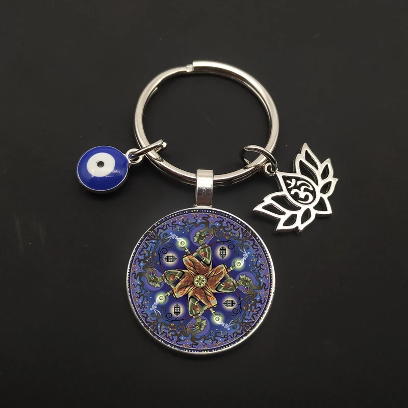 Креативная ретро-версия буддистская чакра брелок ювелирные изделия Индийская