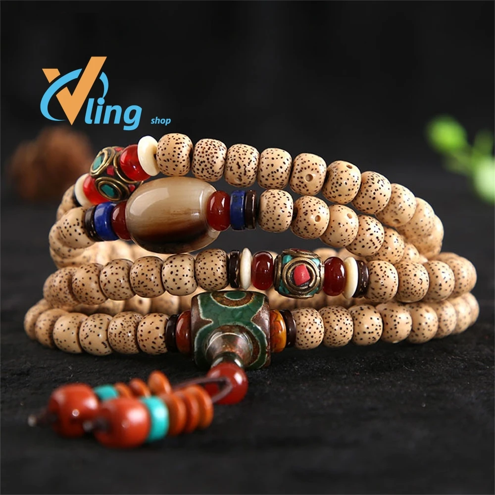 

108 Natural Starmoon Bodhi Buddhist Beads GiftsPersonalized Bracelet Boho Best Sellers 2022 Products Nick Young Girls Fashion