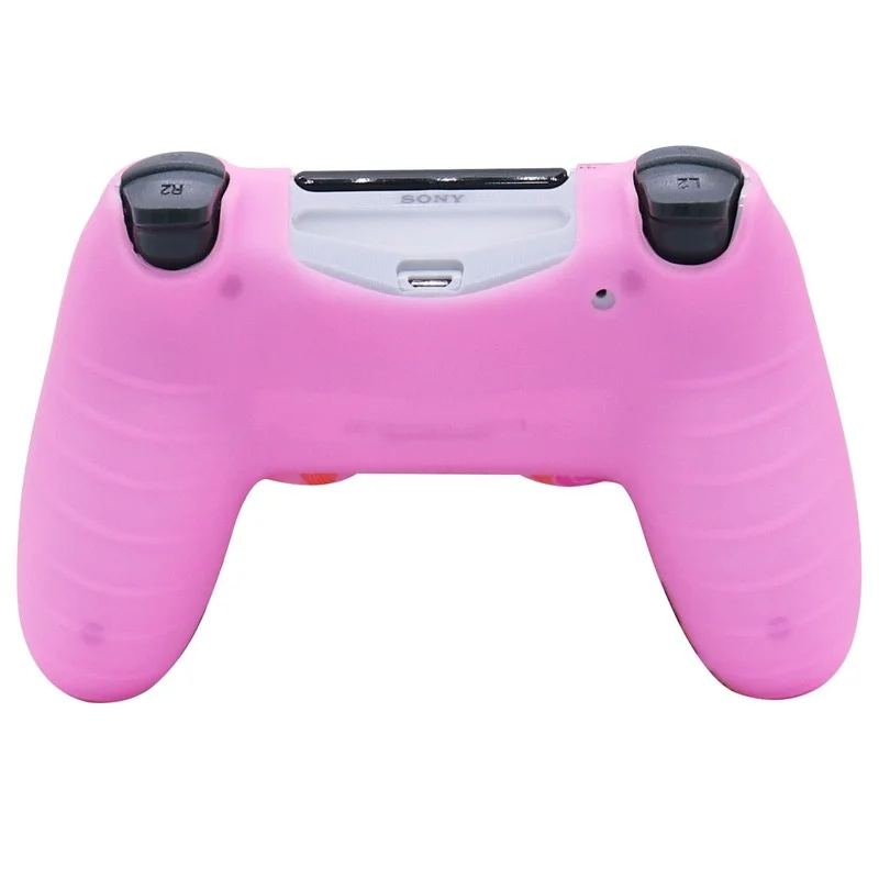 Pink Soft Silicone Case For PS4 Skin Controller Dual shok 4 Gamepad Joystick Cases Video Game Accessorries ForPlaystation 4 Case images - 6
